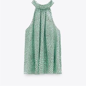 ZARA Polka Dot Satin Top